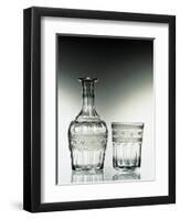 Glass Bottle and Glass Drinking Glass-null-Framed Giclee Print