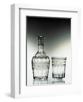Glass Bottle and Glass Drinking Glass-null-Framed Giclee Print