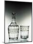 Glass Bottle and Glass Drinking Glass-null-Mounted Giclee Print