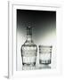 Glass Bottle and Glass Drinking Glass-null-Framed Giclee Print