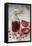 Glass Bottle with Pomegranate Juice and Pomegranate-Jana Ihle-Framed Stretched Canvas