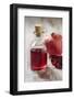 Glass Bottle with Pomegranate Juice and Pomegranate-Jana Ihle-Framed Photographic Print