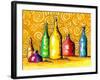 Glass Bottles-Cindy Thornton-Framed Art Print