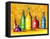 Glass Bottles-Cindy Thornton-Framed Stretched Canvas