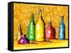 Glass Bottles-Cindy Thornton-Framed Stretched Canvas