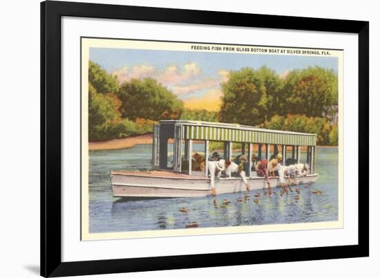 Glass Bottom Boat, Silver Springs, Florida-null-Framed Premium Giclee Print