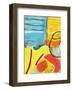 Glass Bowl by the Beach Window-Joan Davis-Framed Art Print