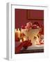 Glass Bowl of Berries & Xmas Baubles as Table Decoration-Luzia Ellert-Framed Photographic Print