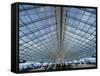 Glass Ceiling Interior of Charles de Gaulle International Airport, Paris, France-Jim Zuckerman-Framed Stretched Canvas