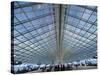 Glass Ceiling Interior of Charles de Gaulle International Airport, Paris, France-Jim Zuckerman-Stretched Canvas