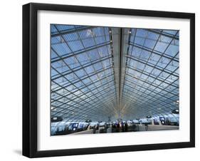 Glass Ceiling Interior of Charles de Gaulle International Airport, Paris, France-Jim Zuckerman-Framed Photographic Print