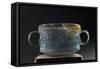 Glass Cup with Greek Name Engraved on Band, from Grave in Lomellina, Lombardy-null-Framed Stretched Canvas
