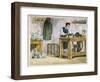 Glass Cutter Decorating Table Ware on a Carborundum Wheel, 1867-null-Framed Giclee Print