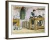 Glass Cutter Decorating Table Ware on a Carborundum Wheel, 1867-null-Framed Giclee Print