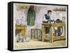 Glass Cutter Decorating Table Ware on a Carborundum Wheel, 1867-null-Framed Stretched Canvas