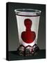 Glass Dedicated to Emperor Franz Joseph, Clear Glass Encased in Red Glass, 1854-null-Stretched Canvas