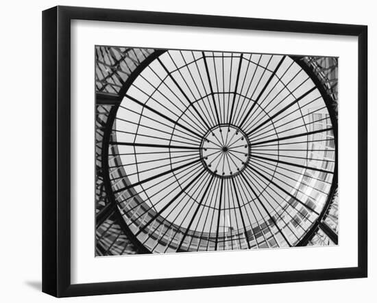 Glass Dome of the Stock Exchange Borse, Zurich, Switzerland-Walter Bibikow-Framed Premium Photographic Print