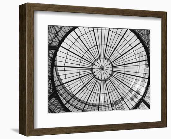 Glass Dome of the Stock Exchange Borse, Zurich, Switzerland-Walter Bibikow-Framed Photographic Print