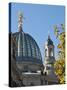 Glass Dome on the Kunstverein Building, Dresden, Germany-Michael DeFreitas-Stretched Canvas