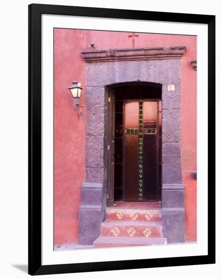 Glass Door Entrance,San Miguel, Guanajuato State, Mexico-Julie Eggers-Framed Photographic Print