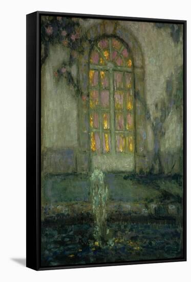 Glass Door onto the Garden-Henri Eugene Augustin Le Sidaner-Framed Stretched Canvas