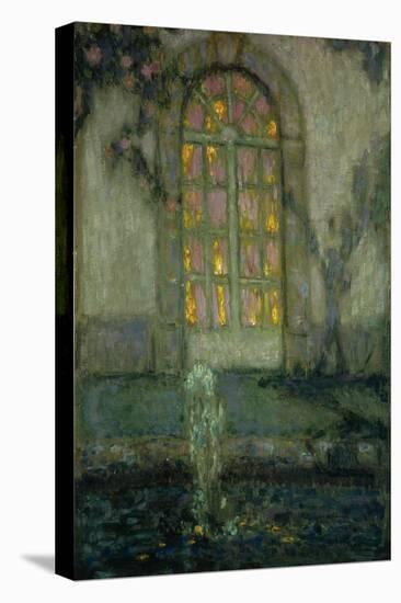 Glass Door onto the Garden-Henri Eugene Augustin Le Sidaner-Stretched Canvas