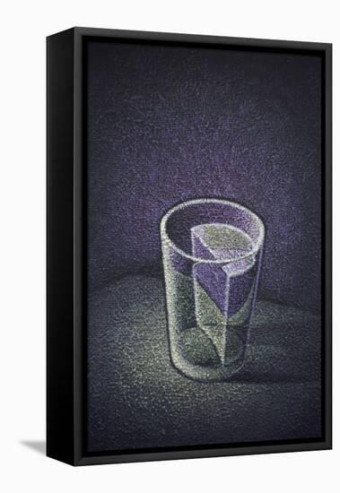 Glass Half Full with Water-null-Framed Stretched Canvas