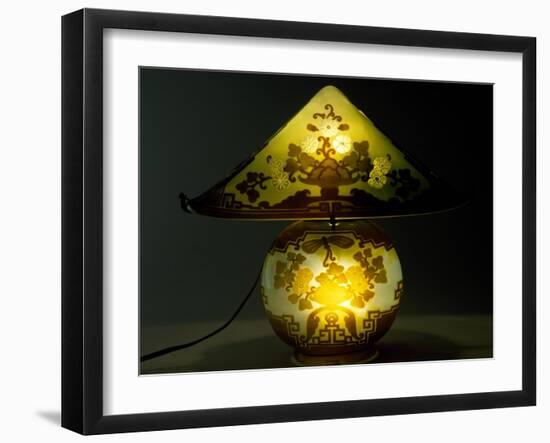 Glass Lamp in Different Layers Created by Acid and Grinding Processes-Emile Galle-Framed Giclee Print