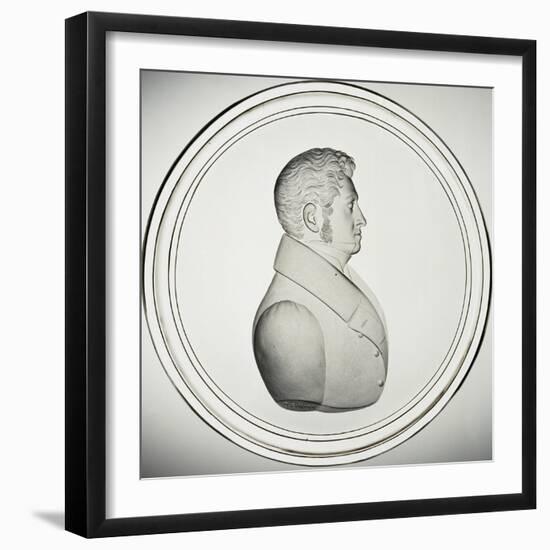 Glass Medallion with Portrait-Donat Nonotte-Framed Giclee Print