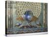 Glass Mosaic Peacock Dating from the Late 19th Century, in City Palace, Udaipur, India-Richard Ashworth-Stretched Canvas