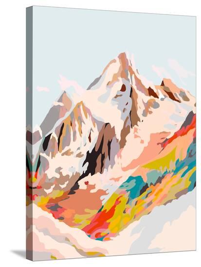 Glass Mountains-Louise Robinson-Stretched Canvas