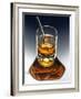 Glass of Liquor with Glass Stick-ATU Studios-Framed Photographic Print
