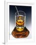 Glass of Liquor with Glass Stick-ATU Studios-Framed Photographic Print