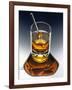 Glass of Liquor with Glass Stick-ATU Studios-Framed Photographic Print