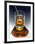 Glass of Liquor with Glass Stick-ATU Studios-Framed Photographic Print