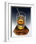 Glass of Liquor with Glass Stick-ATU Studios-Framed Photographic Print