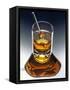 Glass of Liquor with Glass Stick-ATU Studios-Framed Stretched Canvas