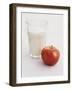 Glass of Milk and Red Apple-Roger Stowell-Framed Photographic Print