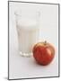 Glass of Milk and Red Apple-Roger Stowell-Mounted Photographic Print