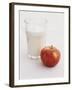 Glass of Milk and Red Apple-Roger Stowell-Framed Photographic Print