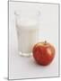 Glass of Milk and Red Apple-Roger Stowell-Mounted Photographic Print