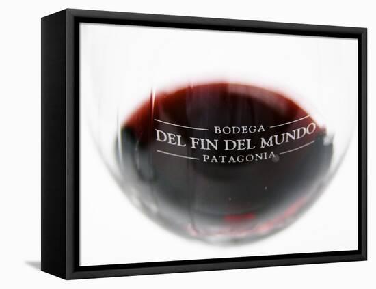 Glass of Red Wine, Bodega Del Fin Del Mundo, the End of the World, Neuquen, Patagonia, Argentina-Per Karlsson-Framed Stretched Canvas