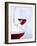 Glass of Red Wine, Carafe and Empty Wine Glasses-null-Framed Photographic Print