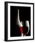 Glass of Red Wine with Aged Bottle, Cobwebs-Bodo A^ Schieren-Framed Premium Photographic Print
