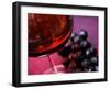 Glass of Red Wine with Grapes-Foodcollection-Framed Photographic Print