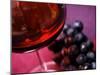 Glass of Red Wine with Grapes-Foodcollection-Mounted Photographic Print