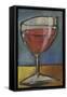 Glass of Red-Tim Nyberg-Framed Stretched Canvas