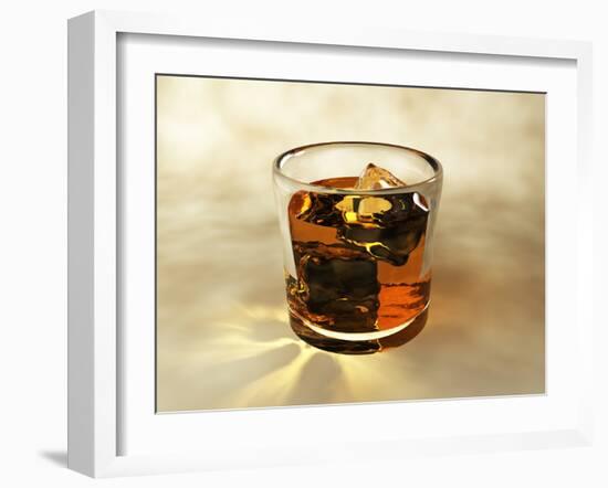 Glass of Whiskey, Computer Artwork-Christian Darkin-Framed Photographic Print