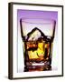 Glass of Whiskey with Ice Cubes-Peter Howard Smith-Framed Photographic Print