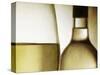 Glass of White Wine and Bottle-Steve Lupton-Stretched Canvas